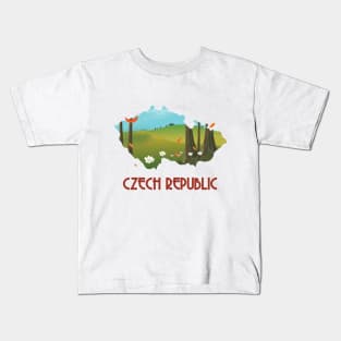 Czech republic travel map Kids T-Shirt